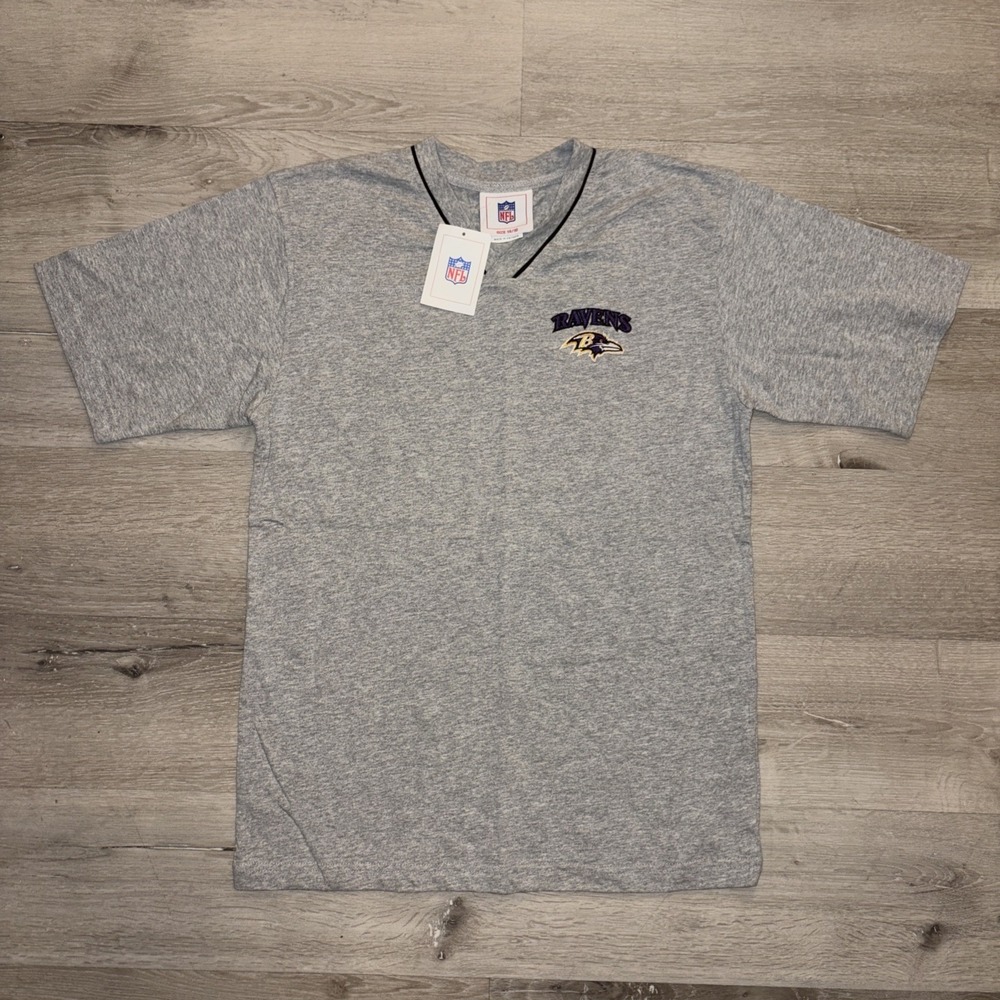 Vintage NFL Football Baltimore Ravens T Shirt Youth Large 14/16 Gray